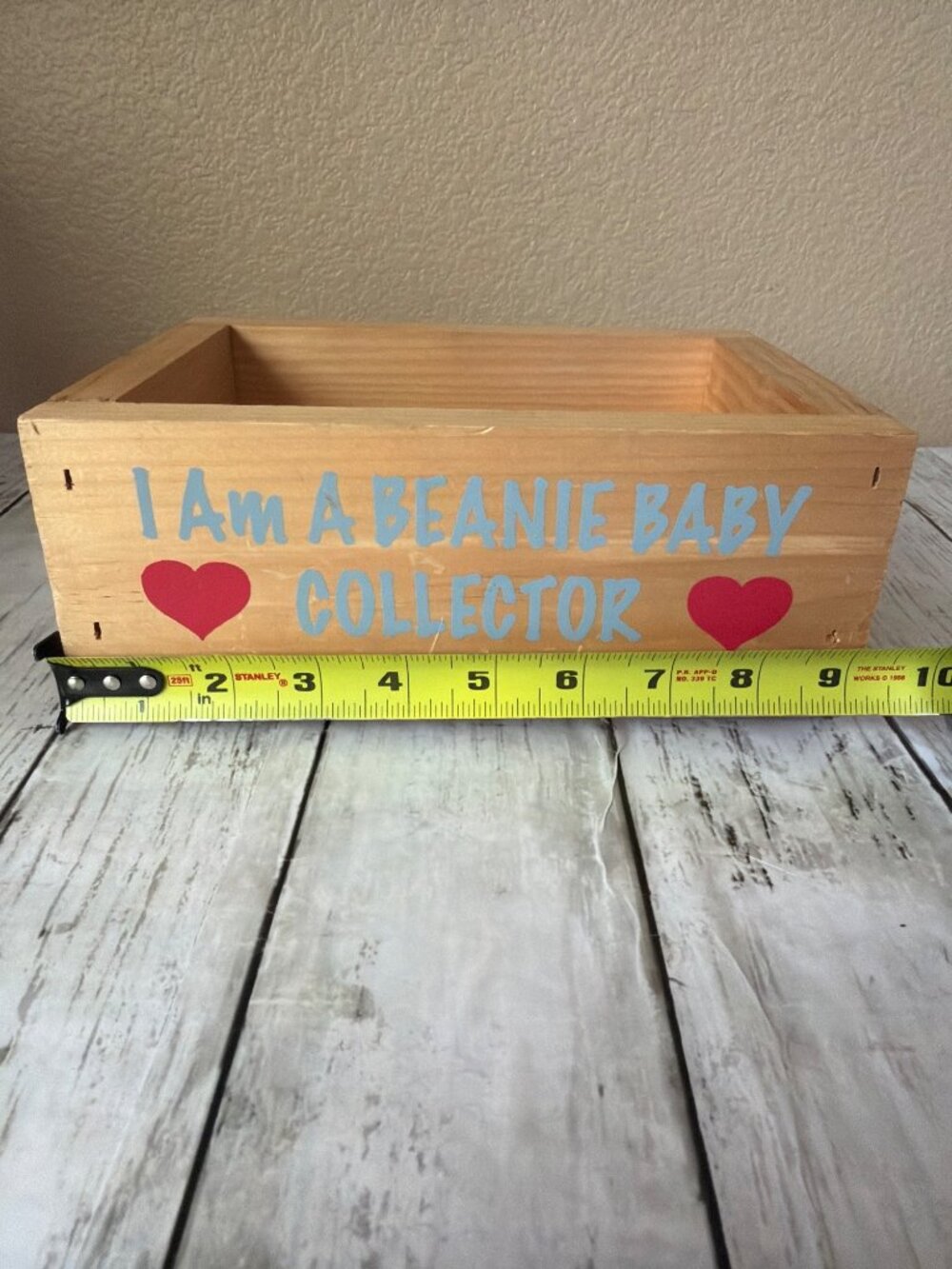 Vintage 90s Beanie Baby Collector Wooden Box Crate Rare Handmade Display Storage - Picture 9 of 11